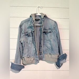 Black Label Denim Hooded Jacket!